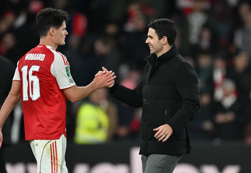 Arteta praises departing Norgaard