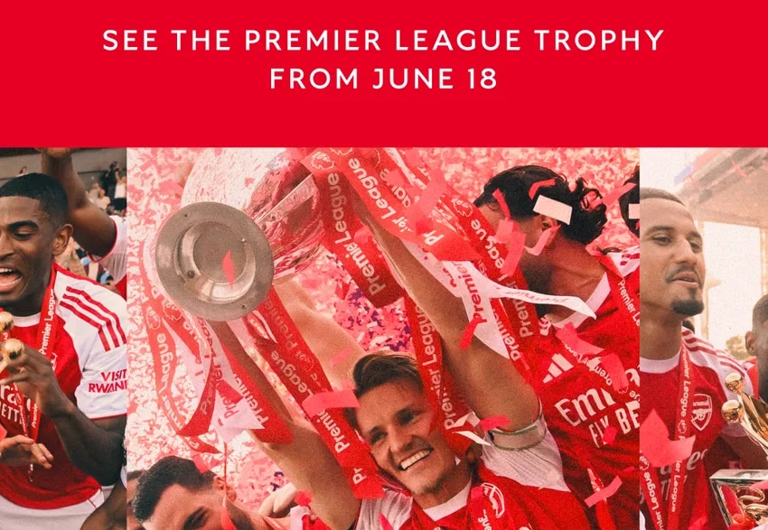 😍 The Premier League trophy on tour