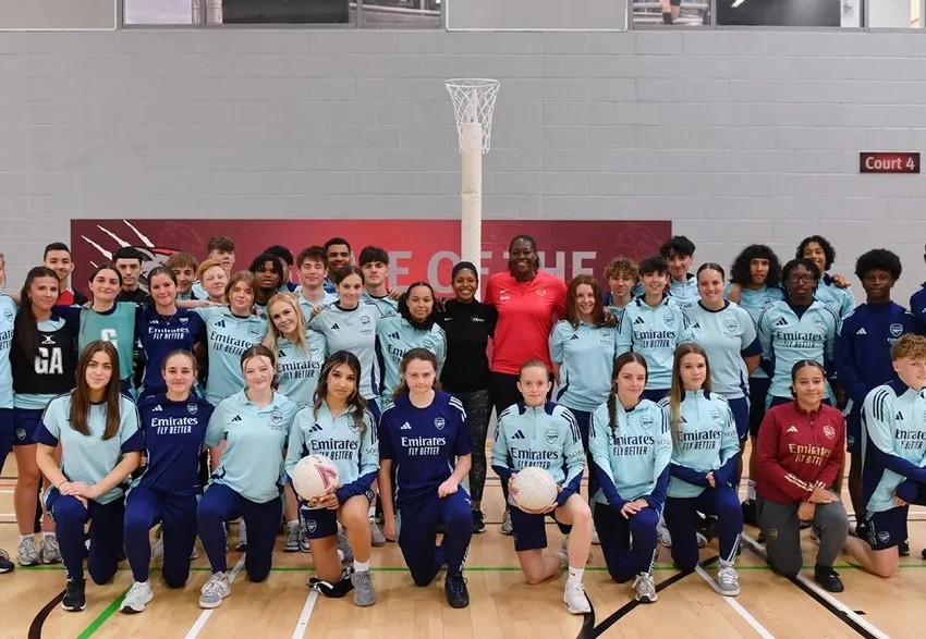 NCFE students train with netball legend