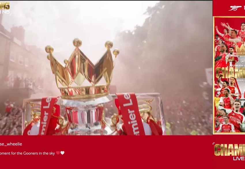 Our trophy parade captured from the streets to the skies