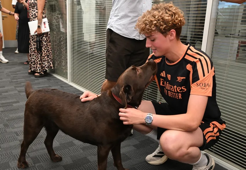 Gallery: Damm's first day at Arsenal